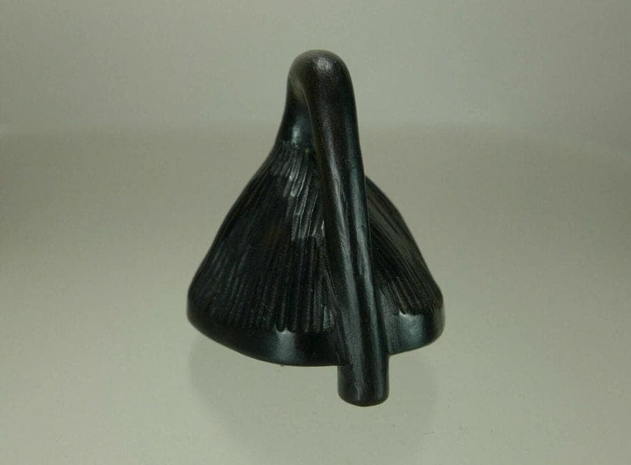 Early 19th C. Japanese Iwami Kurogaki Netsuke:  Lotus Seed Pod photo 4