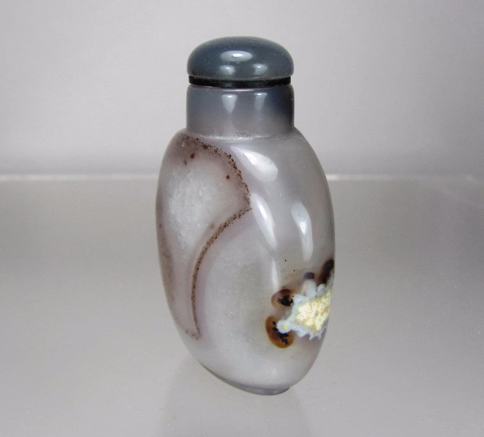 DENDRITIC CHALCEDONY Snuff Bottle, Qing Dynasty, 18th/19th Century photo 5