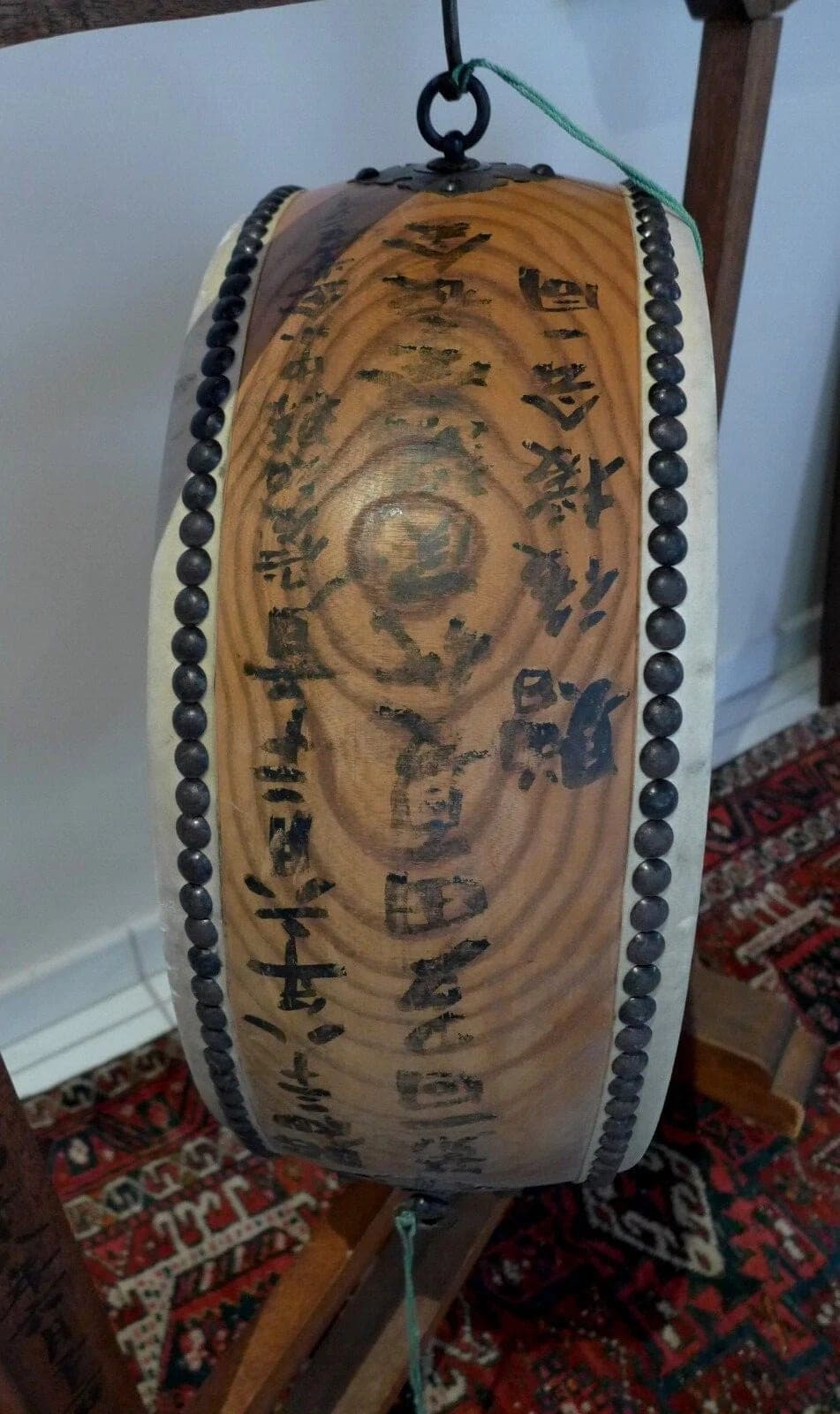 Authentic Japanese Buddhist Temple CEREMONIAL TAIKO DRUM with Stand photo 5