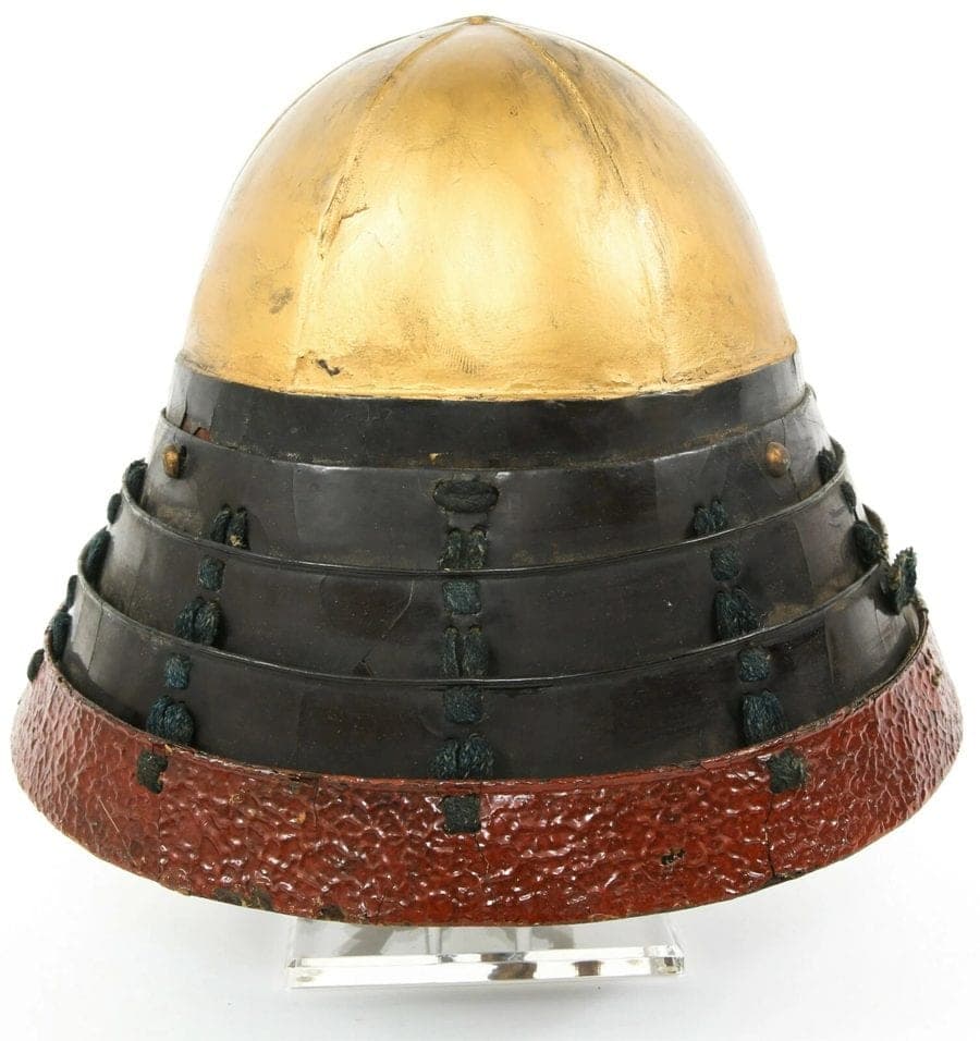 EDO PERIOD JAPANESE SAMURAI YOROI KABUTO ZUNARI HELMET WITH SHIKORO photo 4