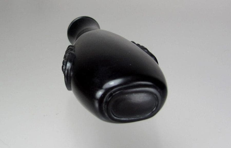 Late 19th C. Carved (Tear Shape) Peking Glass Snuff Bottle photo 5