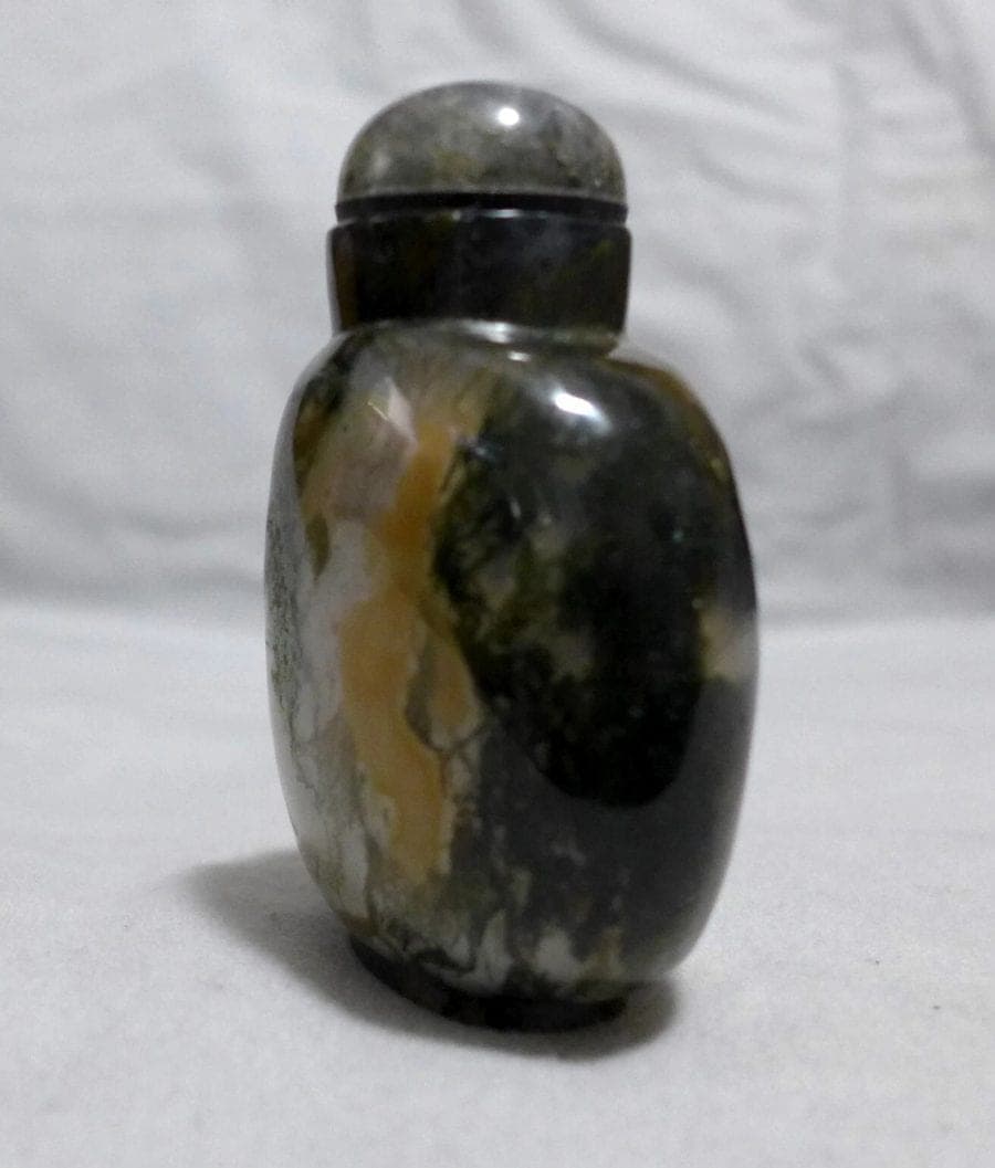Large MOSS (Floater) AGATE Snuff Bottle, C. 1760-1850 photo 4