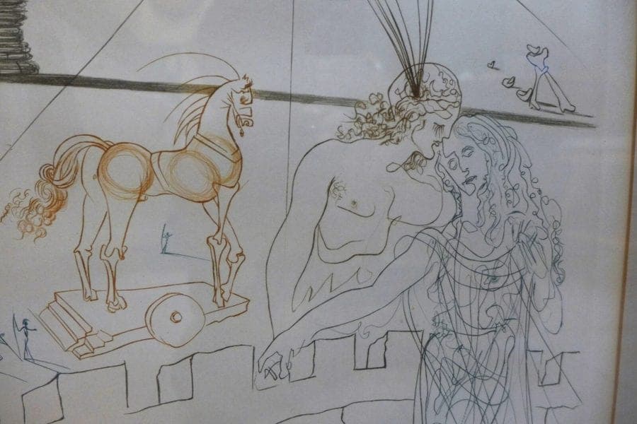 SALVADOR DALI "Paris and Helen of Troy", Original Hand-Signed Intaglio photo 3