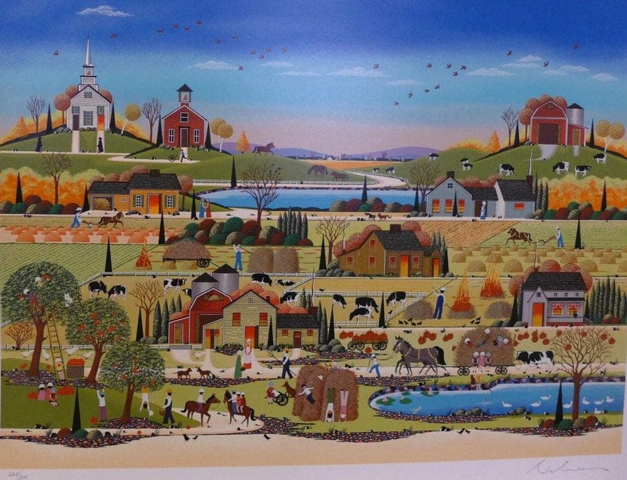 Nicky Watanabe, "Hayride",  Limited Author Sign/Number Serigraph