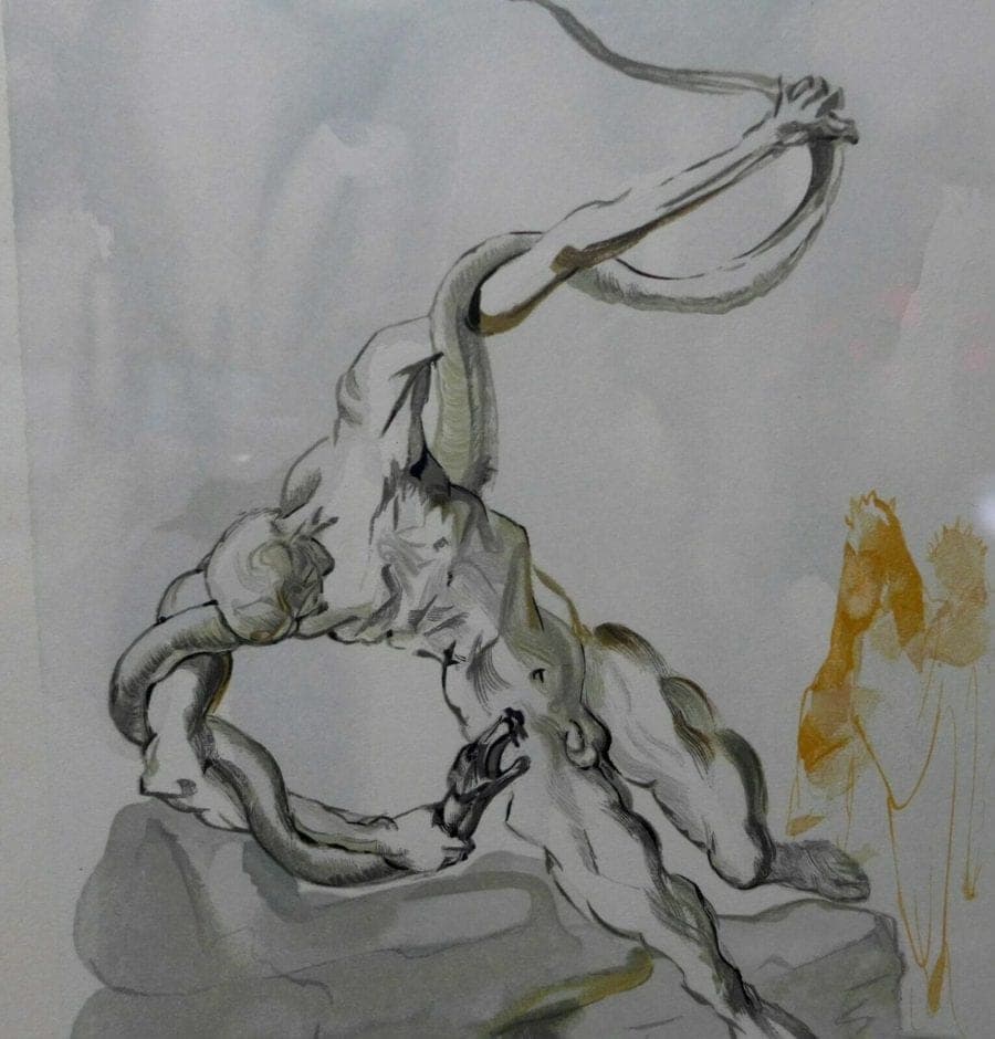 ORIGINAL SALVADOR DALI "Inferno 24" from the Divine Comedy-1960-64, Hand-signed photo 3