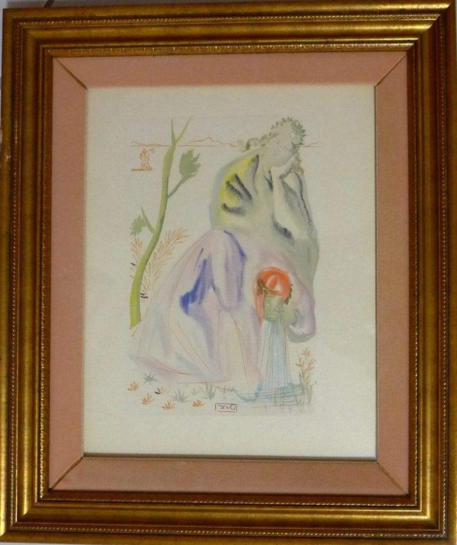 SALVADOR DALI "Purgatory 22" from the Divine Comedy1960-64, Original Hand-signed photo 2