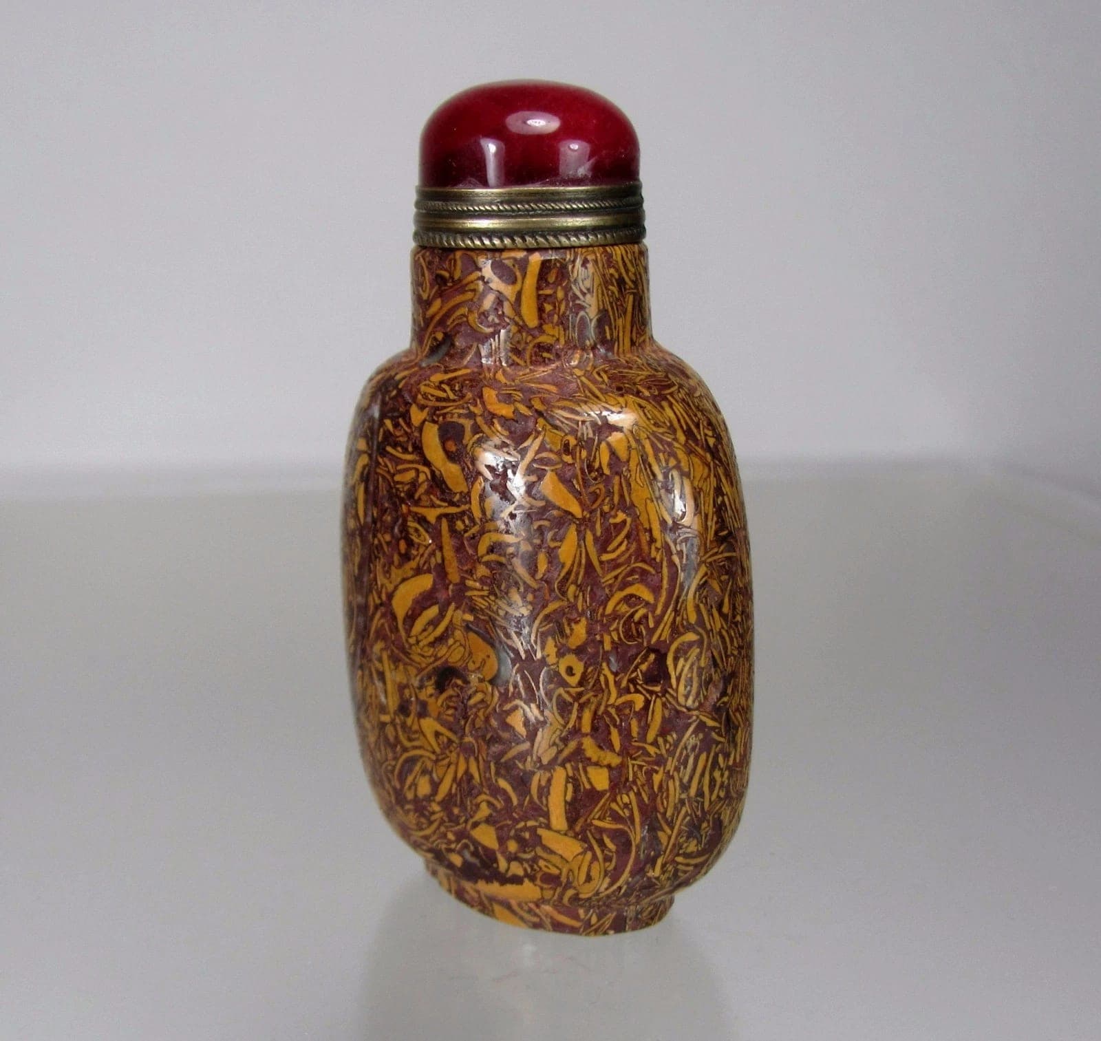 19th Century, Chinese Puddingstone Snuff Bottle - RARE photo 3