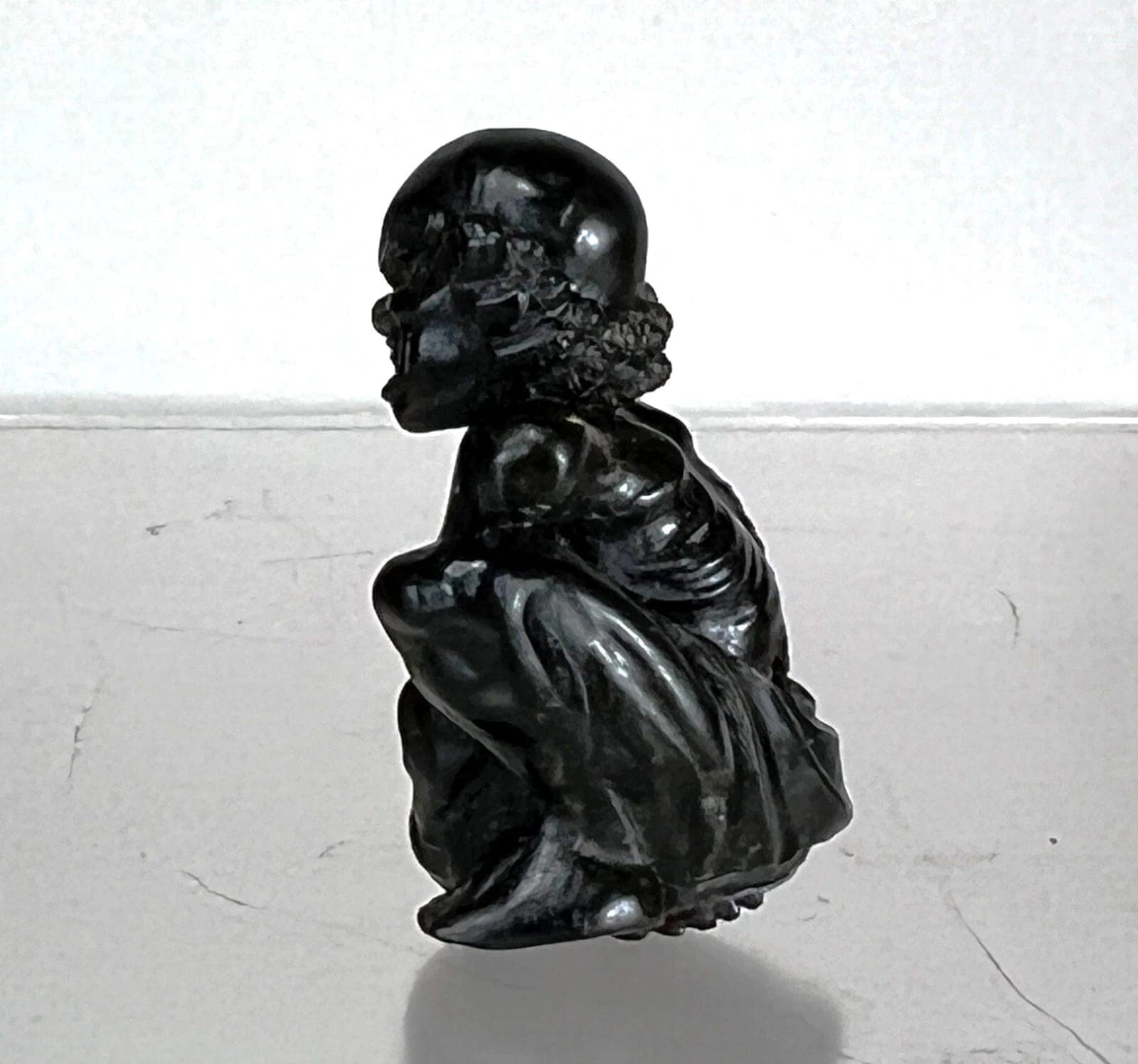 19th Century Japanese Pressed Horn  Netsuke of a Coral Diver photo 9
