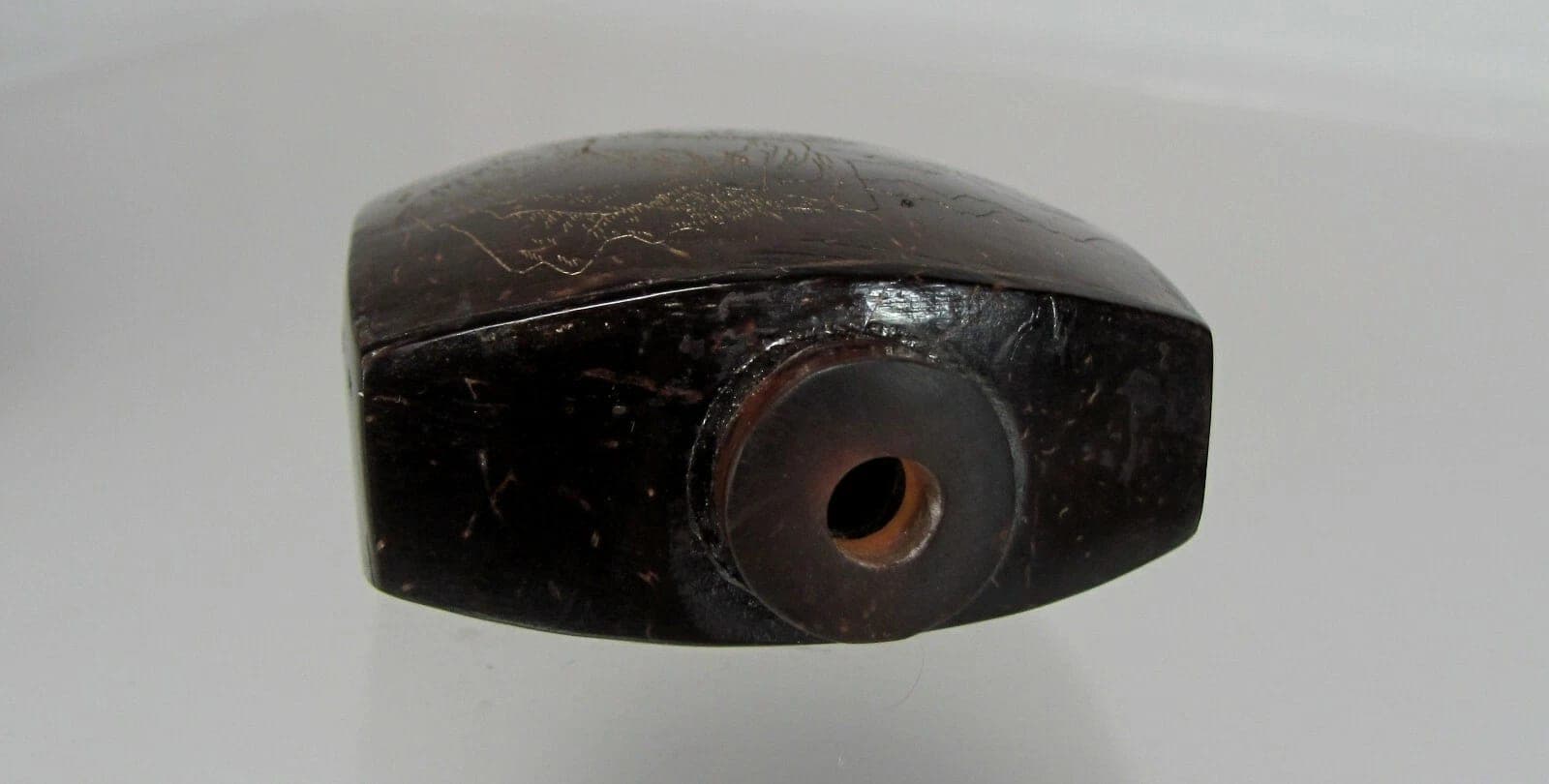 Antique Chinese Coconut Shell Snuff Bottle - Rare photo 6