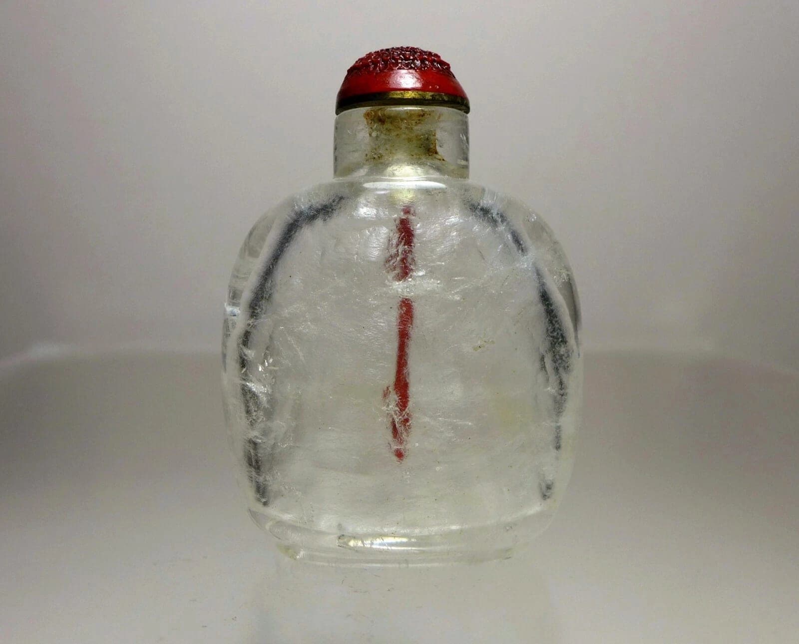 Carved Quartz Crystal Snuff Bottle - God of Longevity - 18/19th C. photo 2