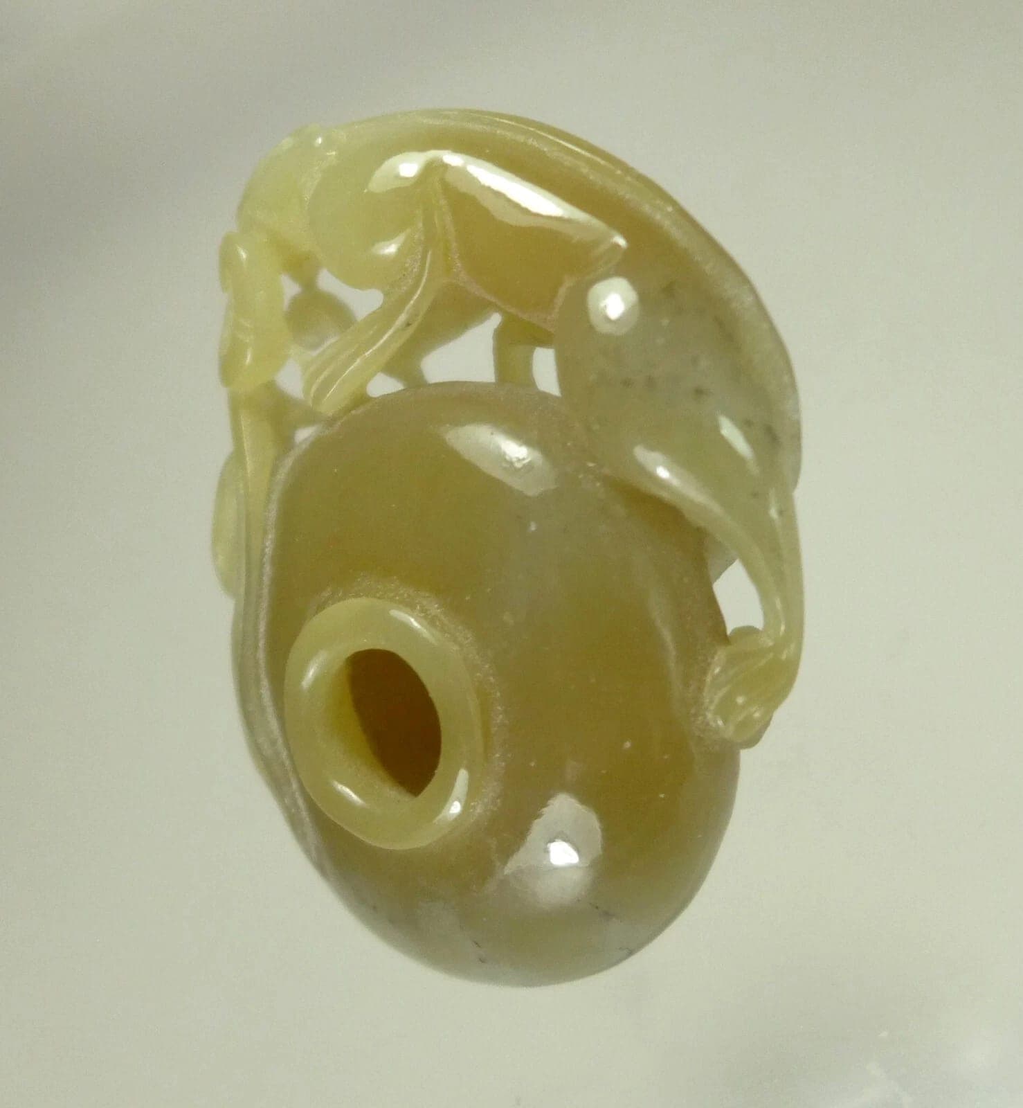 Antique Chinese Jade Brush Washer with Chilong Dragon photo 6