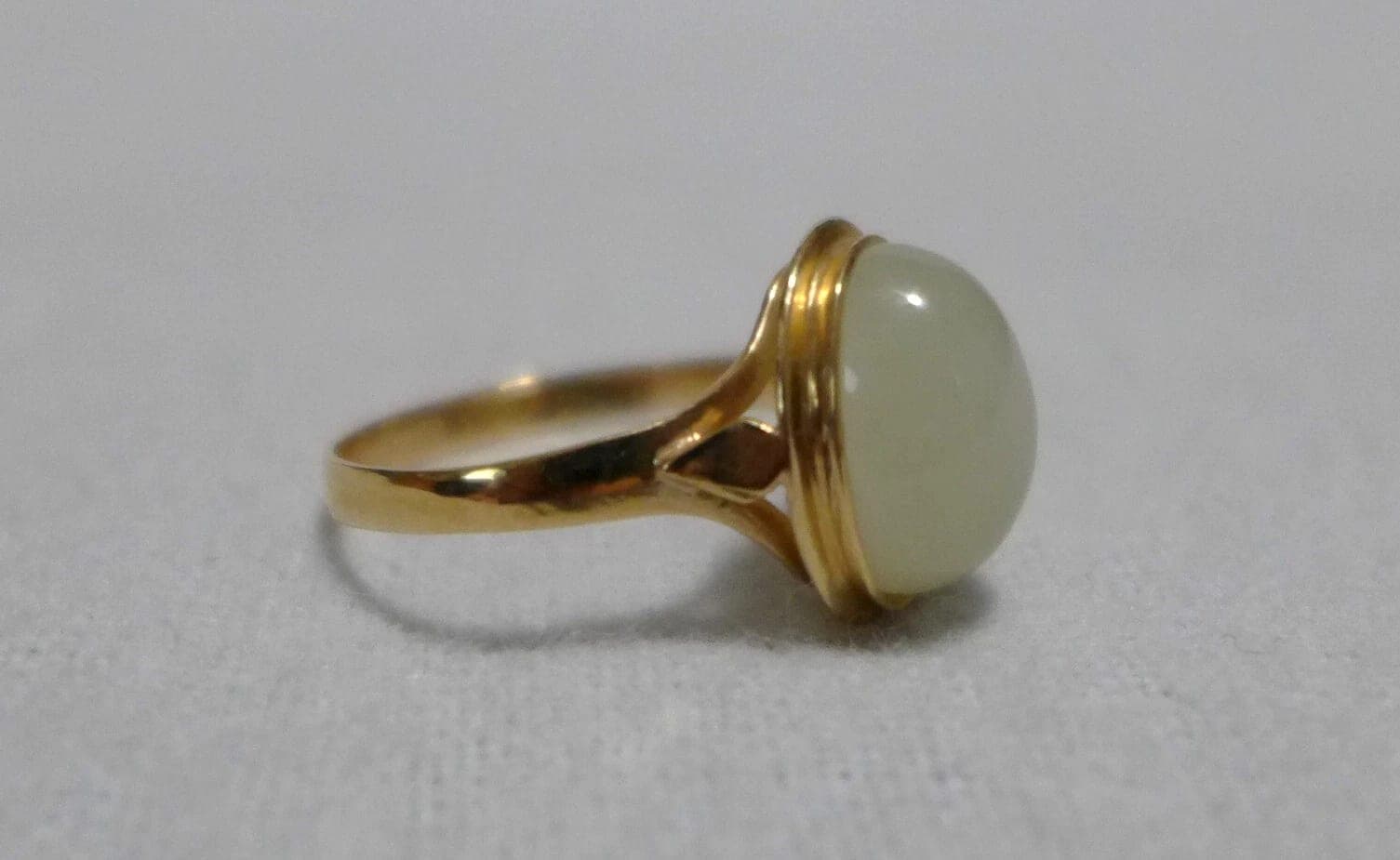 JADE Necklace, Bracelet, Ring, Earrings JEWELRY SET 14K Yellow Gold photo 4