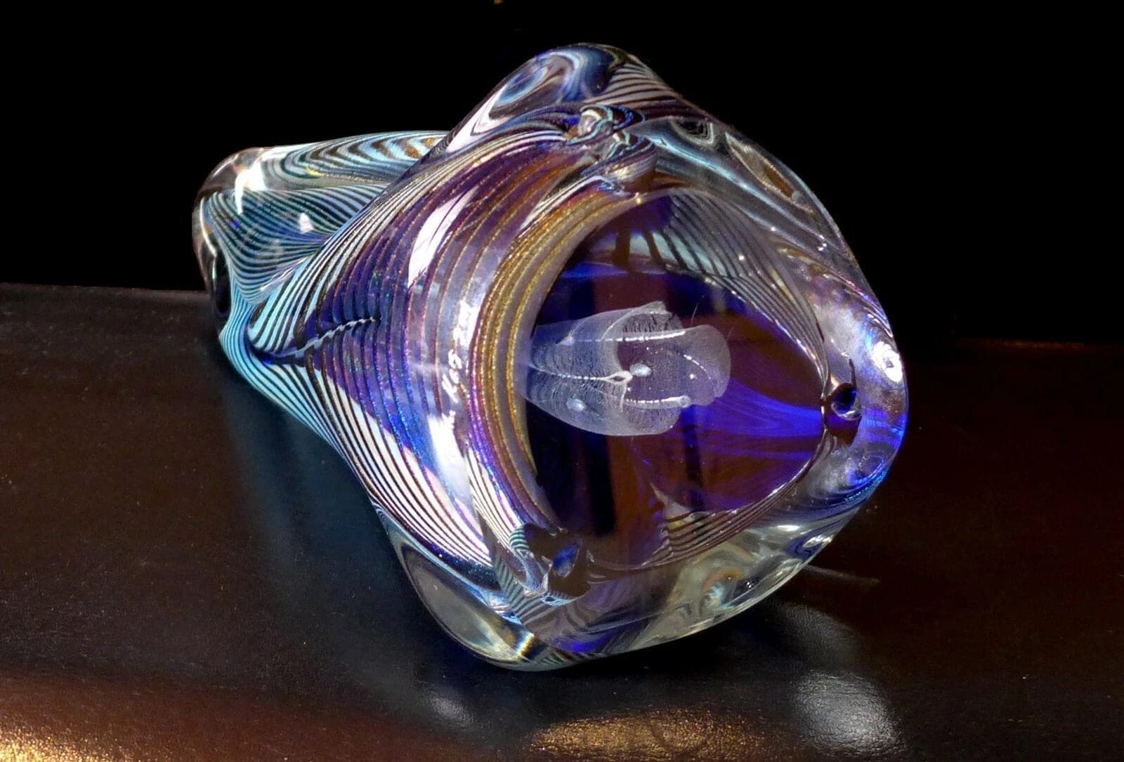ROLLIN KARG, Unique Dichroic Phallic Glass Sculpture, 14-Inch photo 4