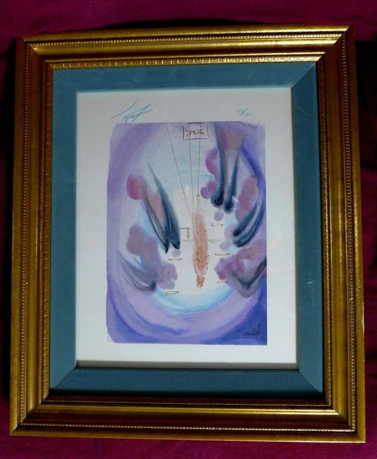 ORIGINAL SALVADOR DALI "Paradise 24" from the Divine Comedy-1960-64, Hand-signed photo 2