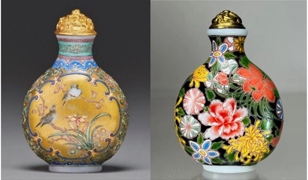 Chinese, Qianlong Period, Glass Enameled Snuff Bottle - Mille Fleurs photo 10