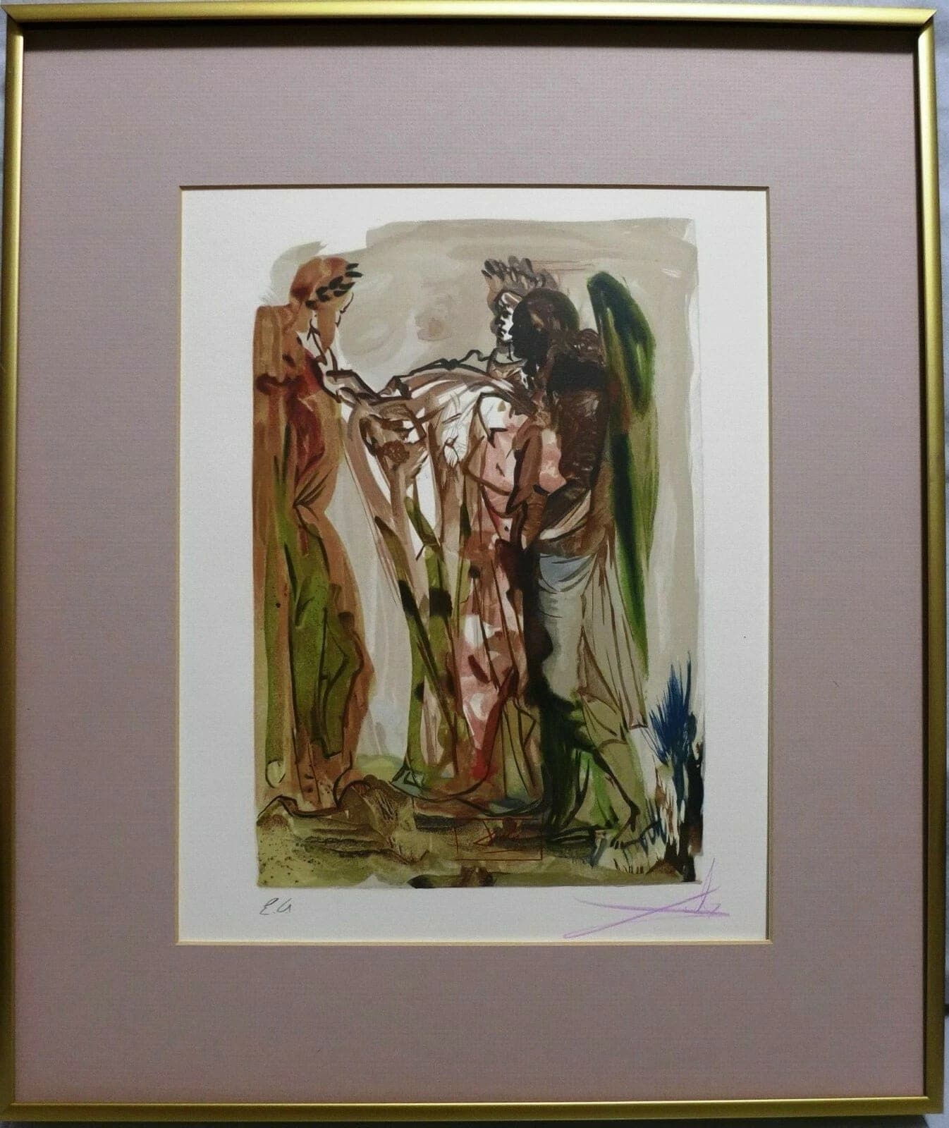 ORIGINAL SALVADOR DALI "Purgatory 11" from the Divine Comedy1960-64, Hand-signed photo 2
