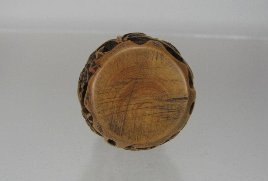 Antique Chinese Carved Bamboo Gourd-shaped Snuff Bottle - Rare photo 6