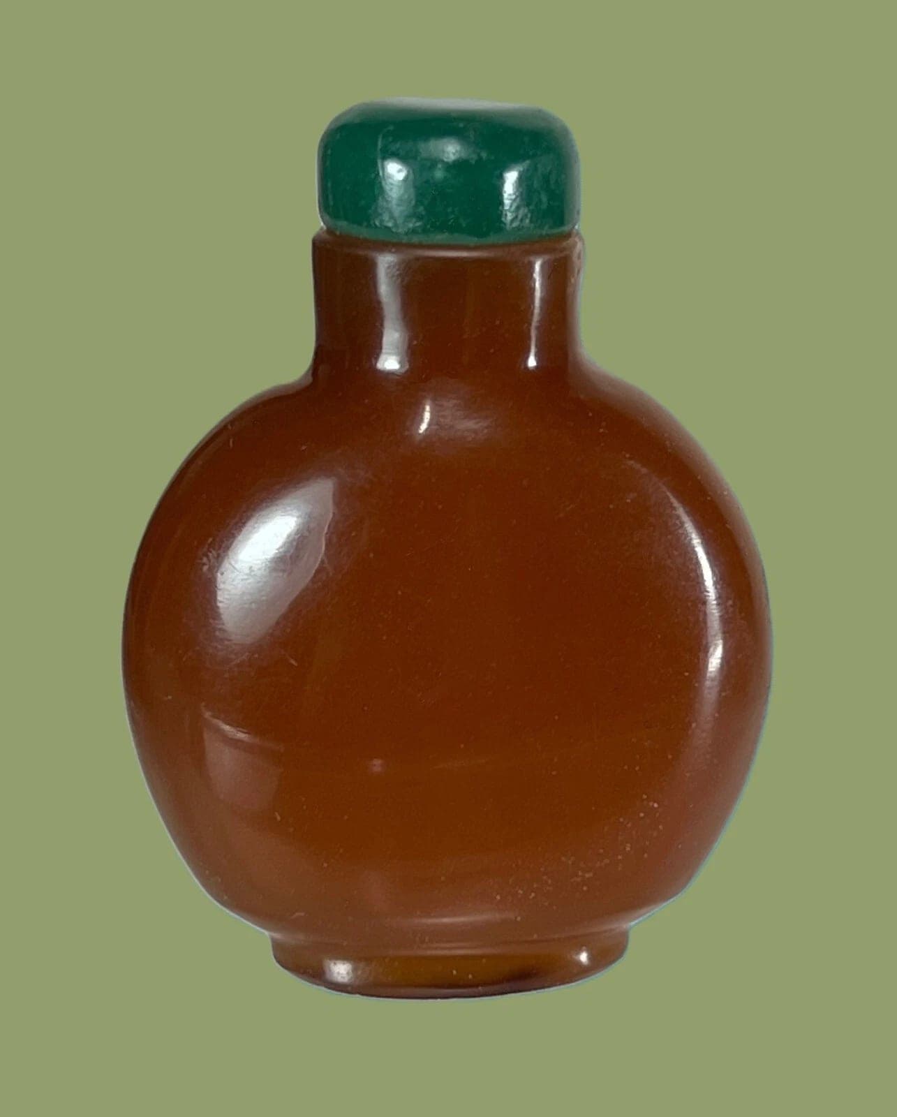 19th C. MINIATURE NATURAL AMBER  SNUFF BOTTLE photo 3