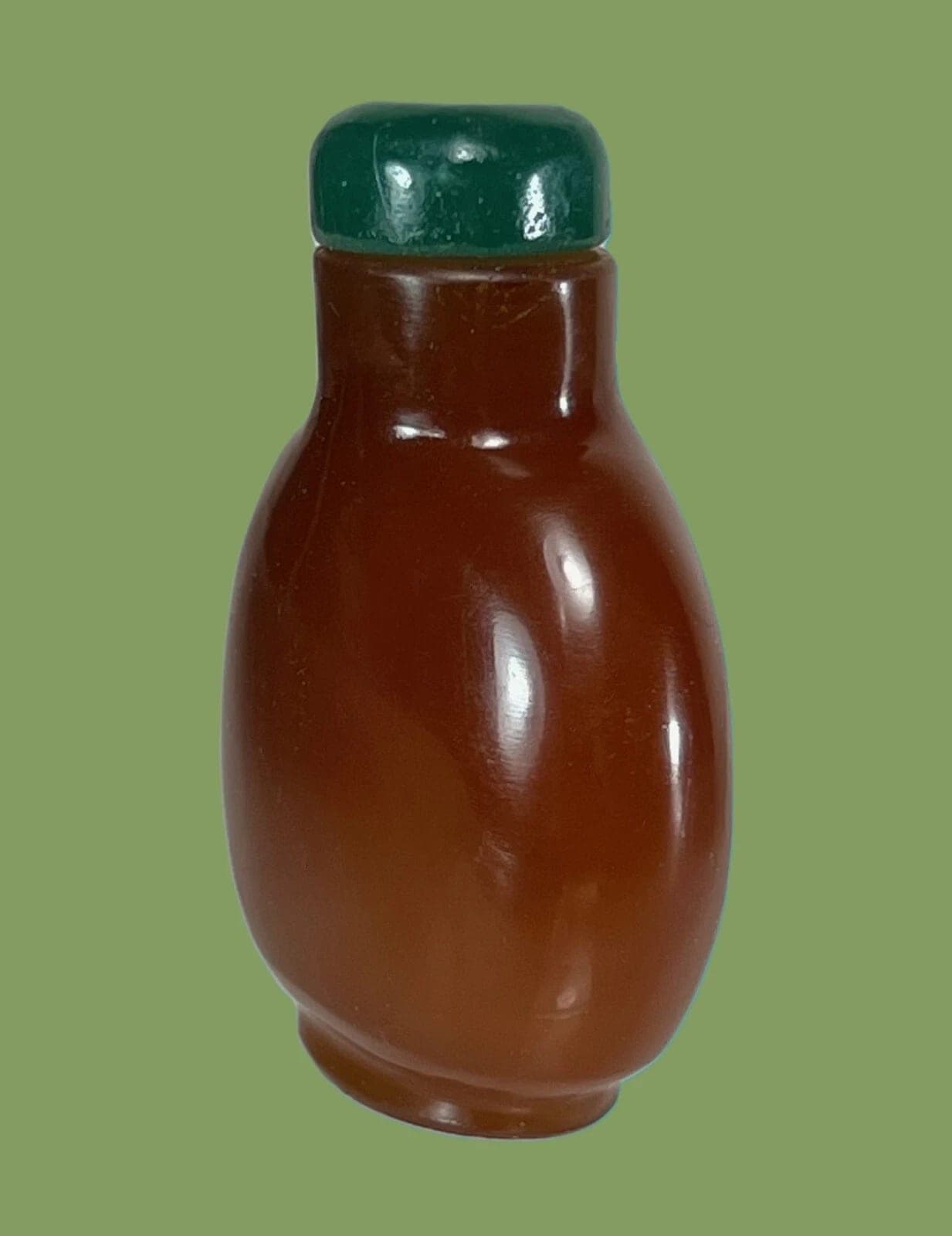 19th C. MINIATURE NATURAL AMBER  SNUFF BOTTLE photo 5