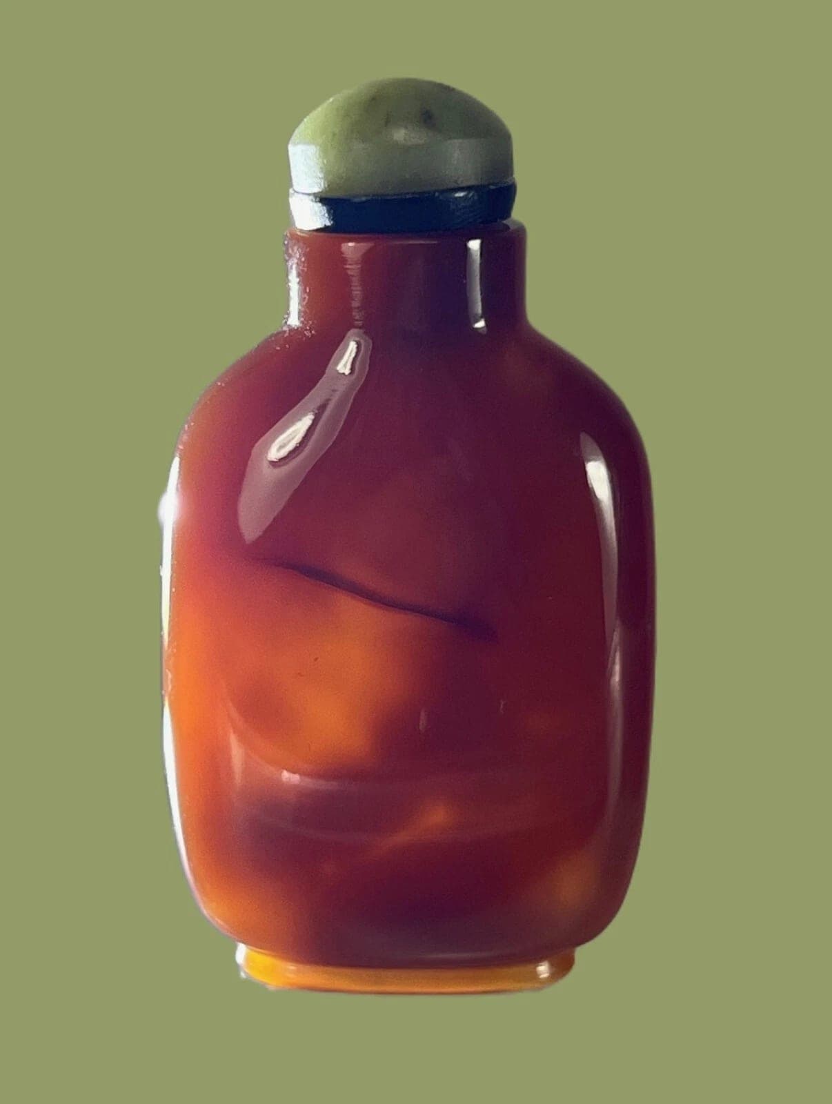Glass in Imitating of Smoky Quartz SNUFF BOTTLE - Late Qing Dynasty photo 2