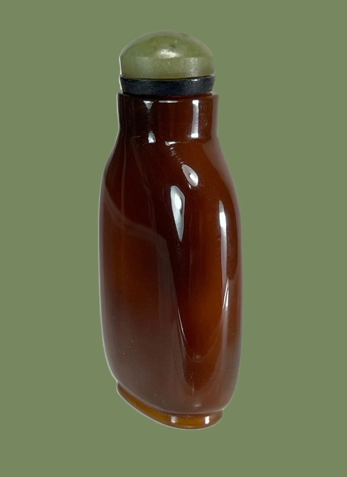 Glass in Imitating of Smoky Quartz SNUFF BOTTLE - Late Qing Dynasty photo 5