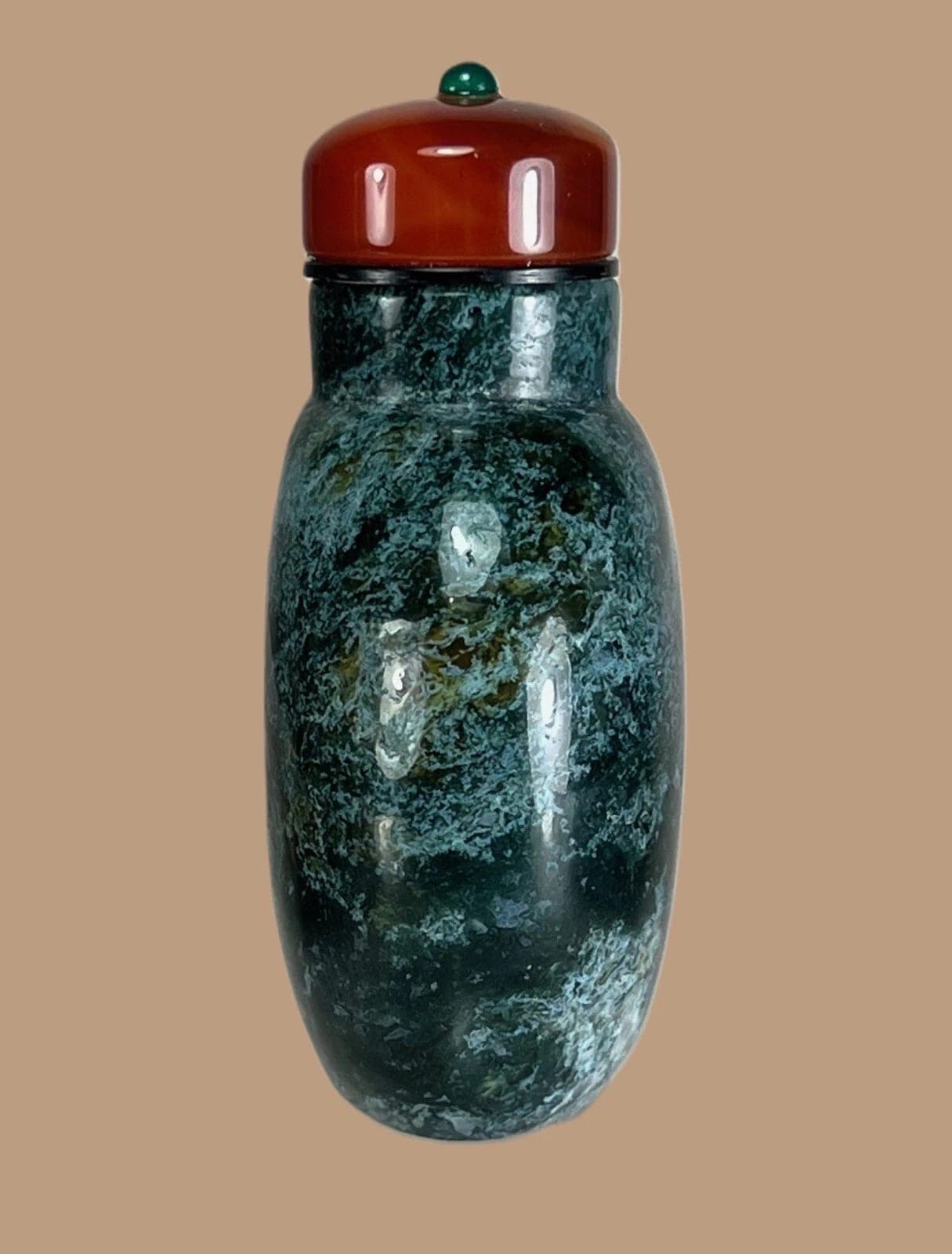 DENDRITIC Moss Agate Snuff Bottle, Qing Dynasty, 18th/19th Century photo 5