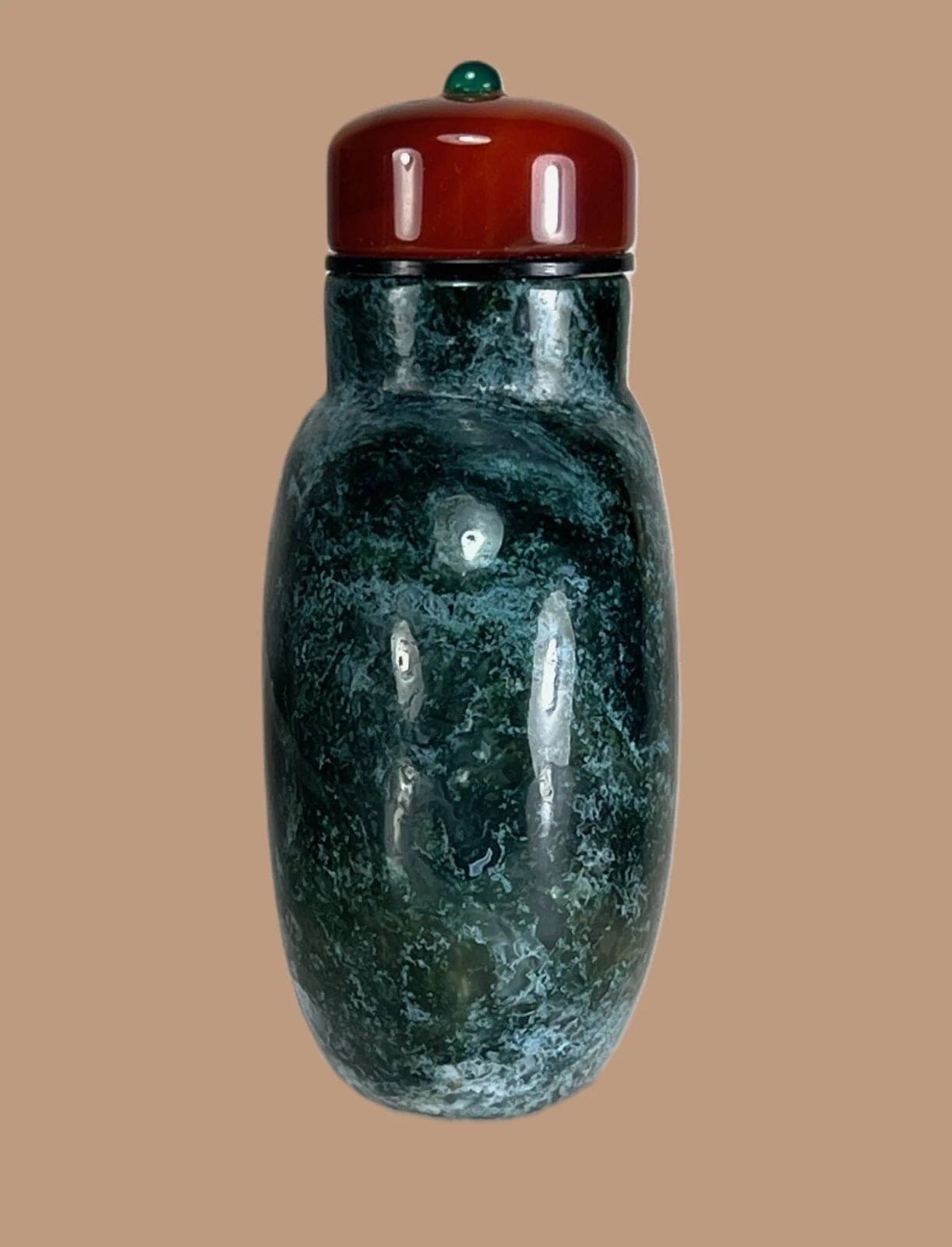DENDRITIC Moss Agate Snuff Bottle, Qing Dynasty, 18th/19th Century photo 6