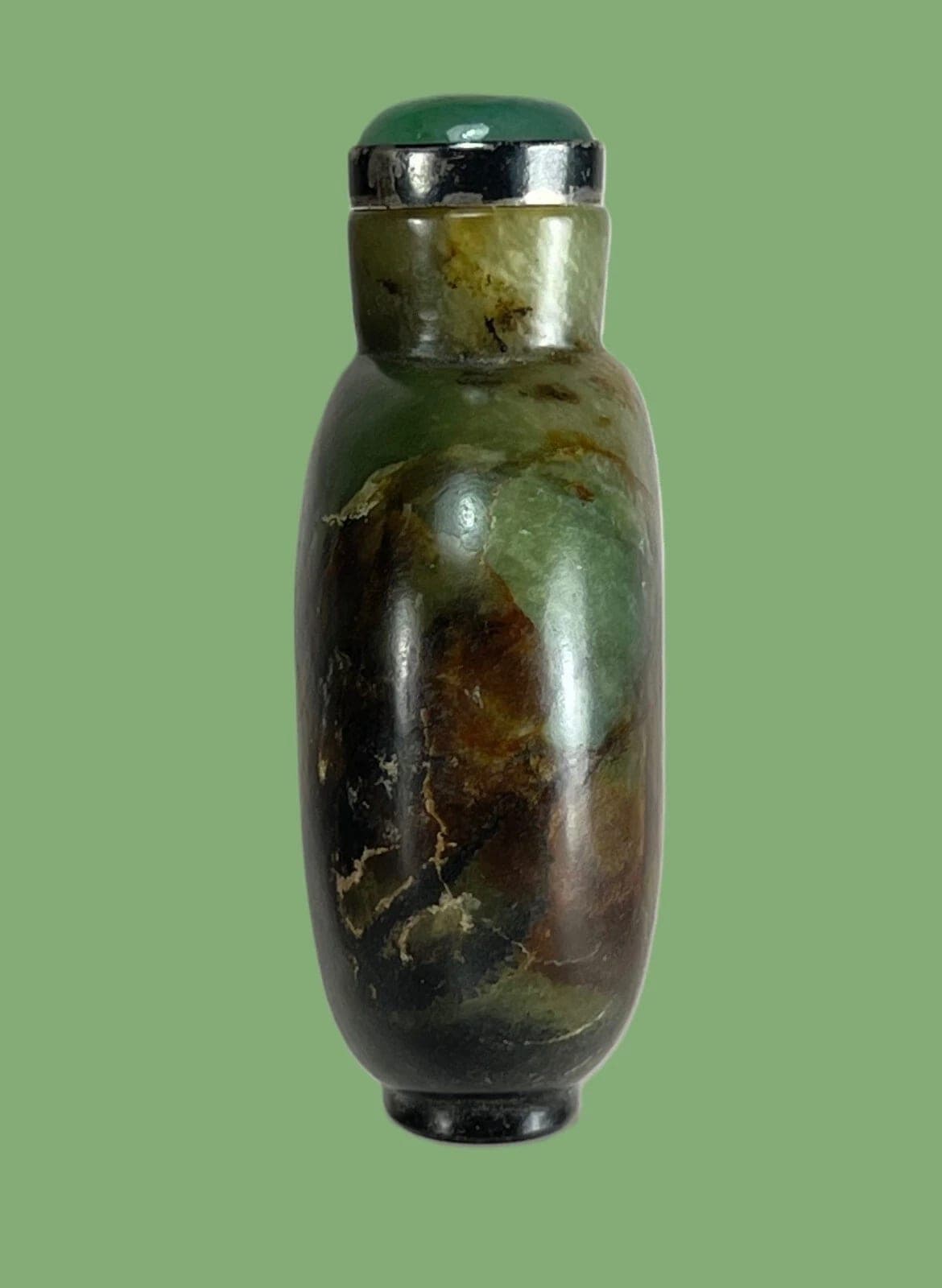 Qing Dynasty, Spinach Green Jade SNUFF BOTTLE, 18th/19th C. photo 6