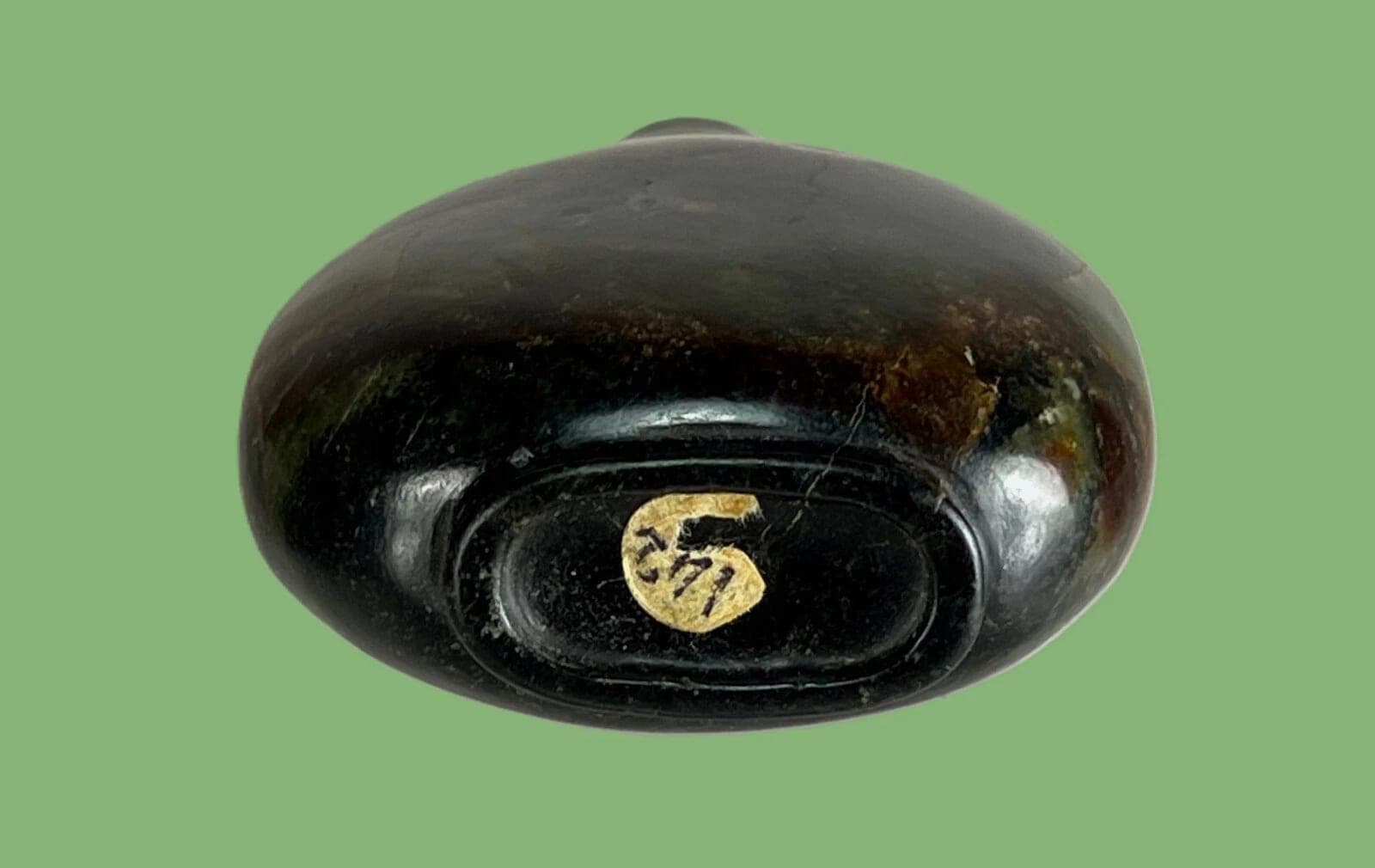 Qing Dynasty, Spinach Green Jade SNUFF BOTTLE, 18th/19th C. photo 7