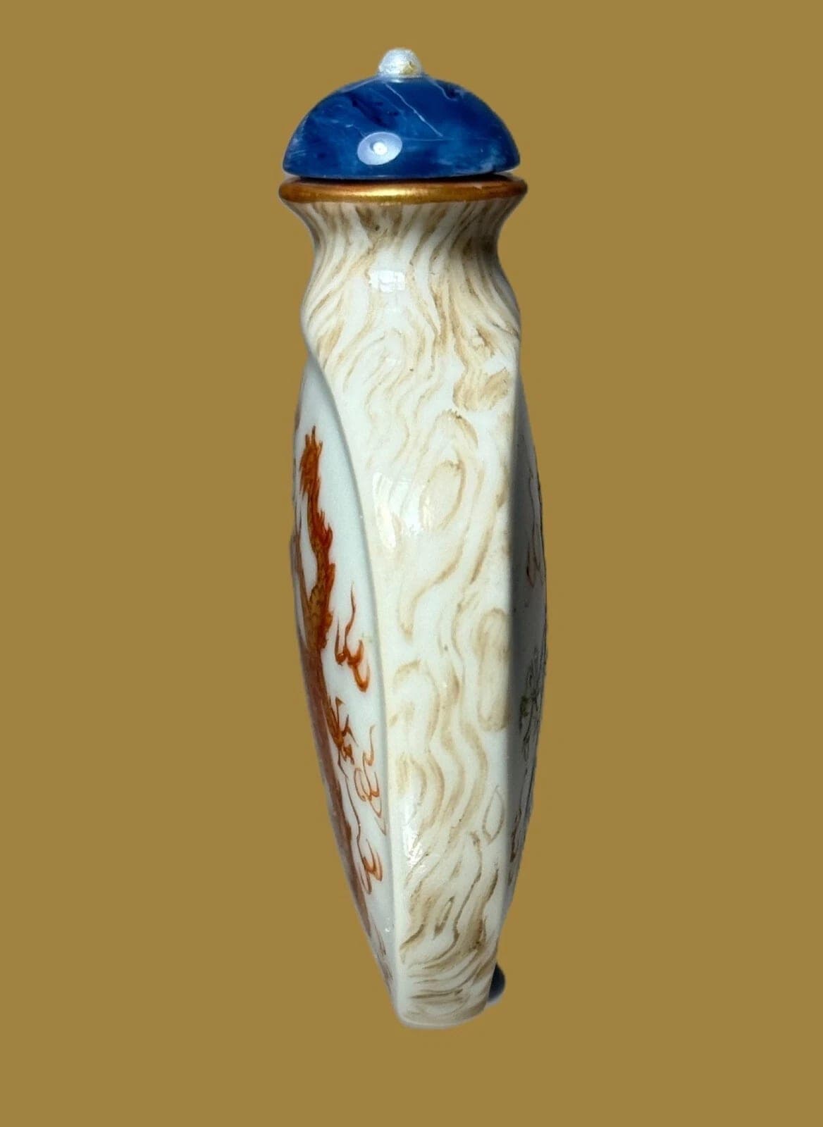FAMILLE ROSE, Enameled Porcelain Snuff Bottle, Qianlong Mark, 1780-1799 photo 4