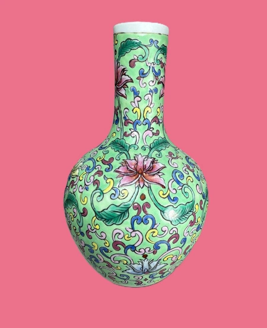 FAMILLE ROSE Enamels Vase, Jingdezhen Kilns, Qianlong Mark and of the Period