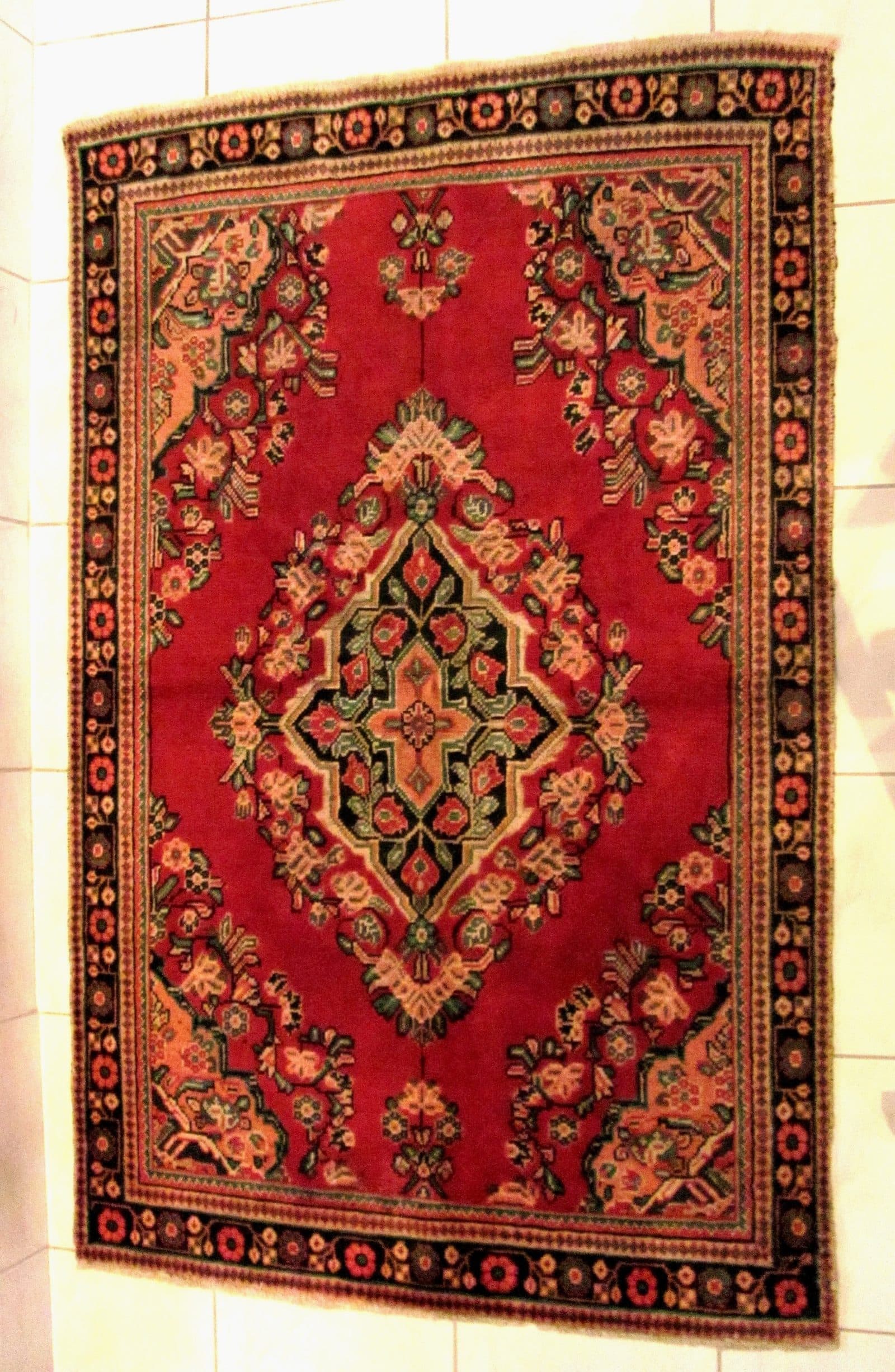 Antique Persian Lilihan Hand Knottled Rug, Circa1920