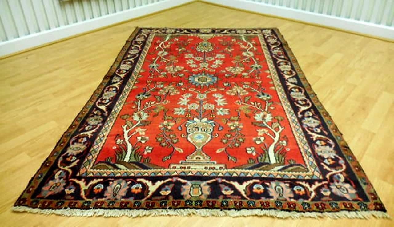 Antique Persian Qom - Tree of life- Hand Knotted Rug, Circa 1920 (One-of-a-kind)