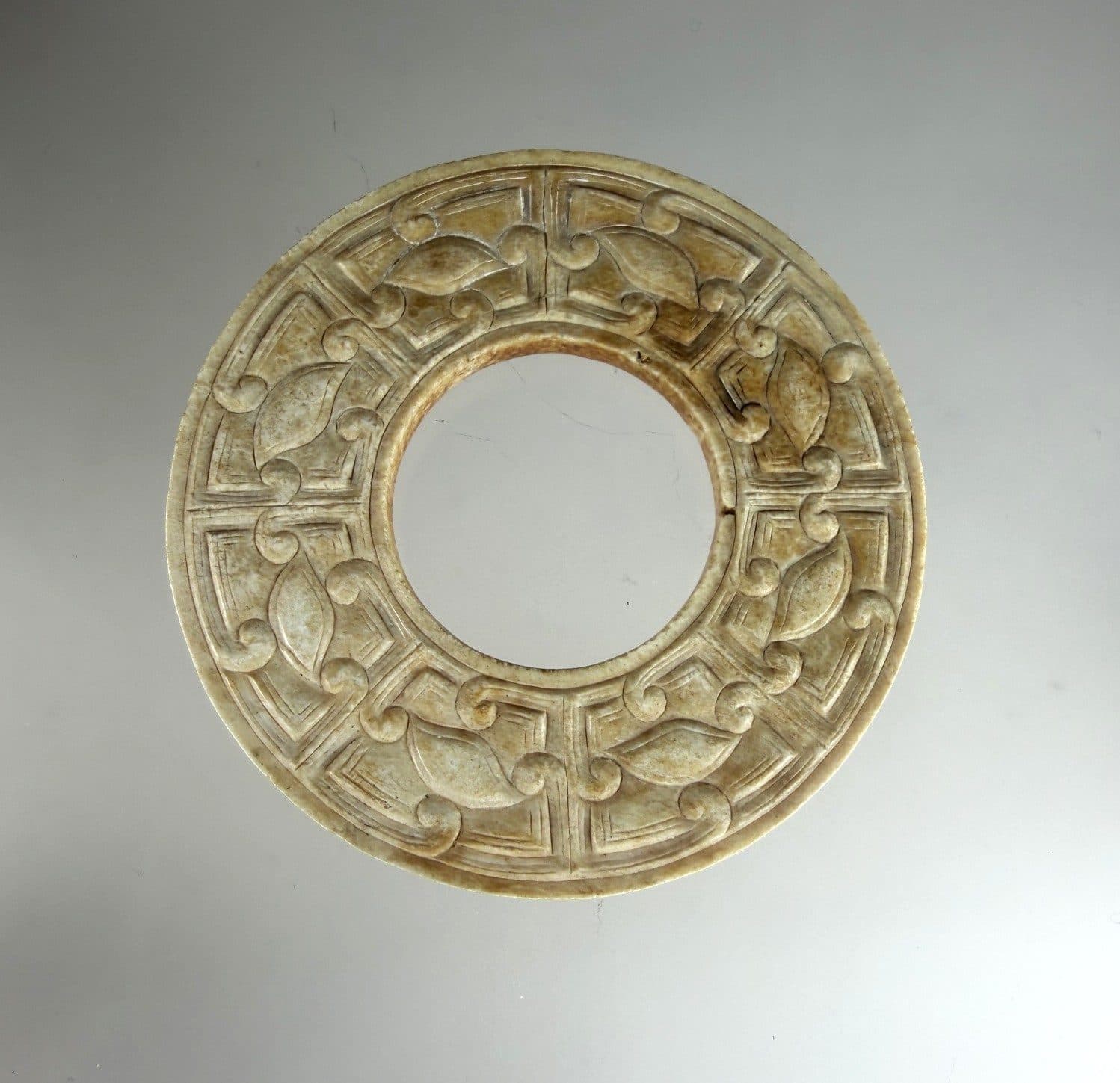 Archaic Nephrite Jade Ritual Bi-Disk, Warring States to Early Han Dynasty (c. 4th–2nd Century BCE)